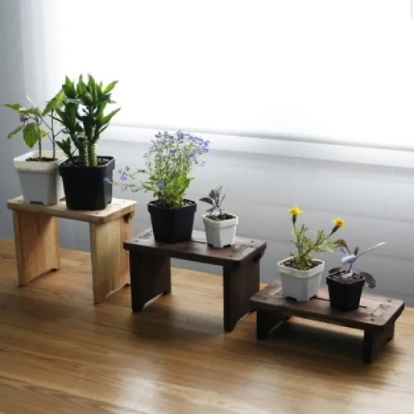 [텐바이텐] JWK 일파만파 원목 화분받침 다용도 선반, 어두운 원목,80cm(품절),16.8cm