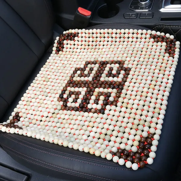 소만 요목 비즈 자동차방석 여름 쿨 매트 보리자 싱글 시트 쿠션 에어 방귀 가죽 고급품 화이트 사계절 핸드 타입