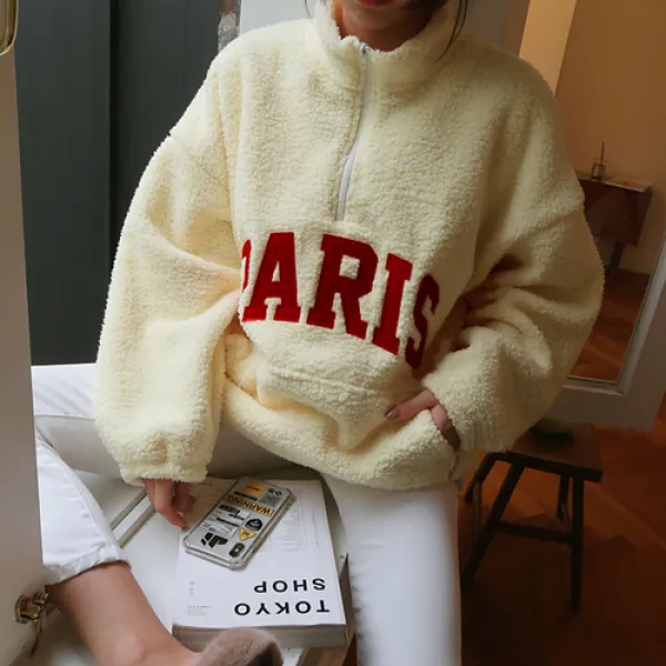 스위트바니 여성용 티셔츠 파리반집업후리스