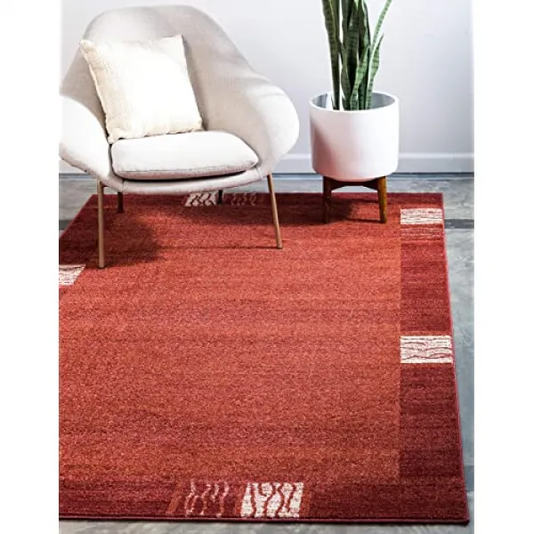 Del Mar 컬렉션 현대 과도기 녹 레드 영역 깔개 (9 '0 x 12'0) (9 x 12 Feet Rectangular Rust Red／Terracotta)