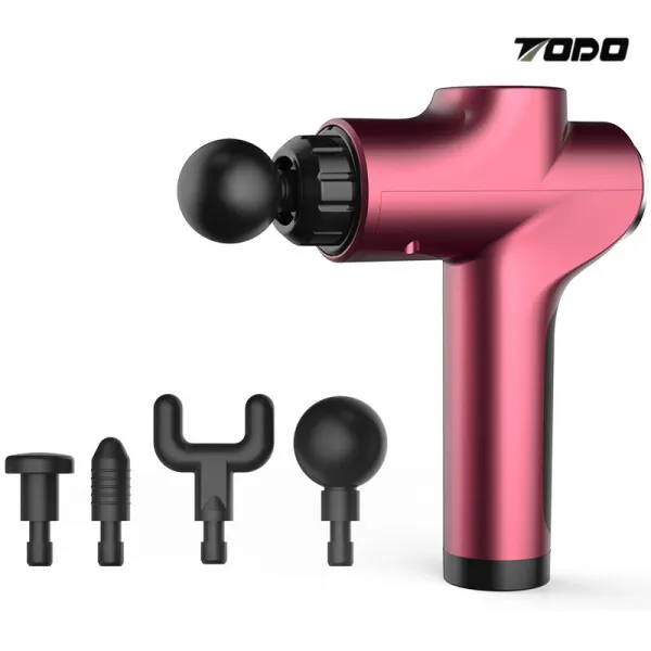 TODO 마사지건 근막 건 근육 이완 다리 허리 발 경추 마사지 총 진동 A-606 B-605, D-605 빨강