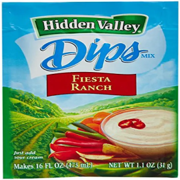 HIDDEN VALLEY FIESTA RANCH DIP MIX ENVELOPE 1.1 OZ - 0071100006701 숨겨진 골짜기 축제 범위 복각 혼합 봉투 31.2g-0071, 1