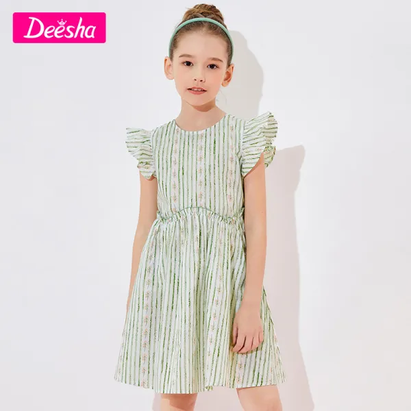 여아 여름 여자 주니어 공주 잔꽃무늬