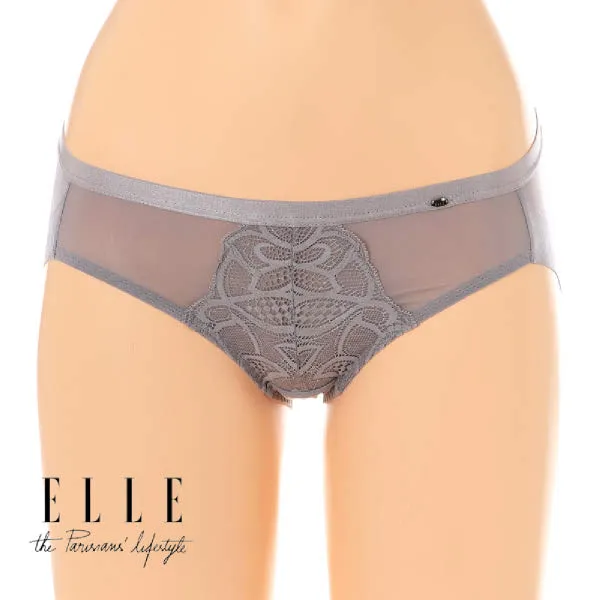  현대백화점 Elle 엘르이너웨어 그레이 백레이스 햄팬티 Eph10013 