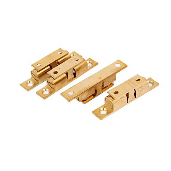 uxcell Cabinet Door Household 70mm Long Hardware Brass Double Ball Roller Catch 4pcs uxcell 내각 문 가구, 1