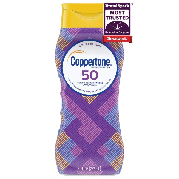 coppertone 제한 판 과격파 가드 자외선 차단제 로션 넓은 스펙트럼 spf 50 8 fl. 온스이다.