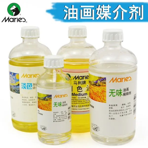 마리 패 500 ml 유화 물감 매개물 배합 오 일 세탁액 무미 유화 시 너 제 세척 액 파스 텔 컬러 유화 용품 재료 200 ml 무미 희석 제 C36200 병