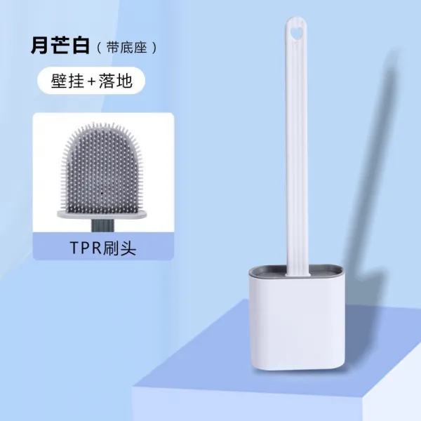 융성프라자 가정용실리콘솔 개구리 풀 세척솔 계림 청결 변기 멀티 무 데드앵글 화장실 긴 자루 슬드거치대 양식 달무리 화이트