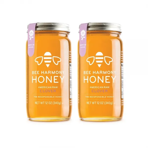 Bee Harmony American Raw Clover Honey 비하모니 아메리칸 로우 클로버 허니 340g, 1set