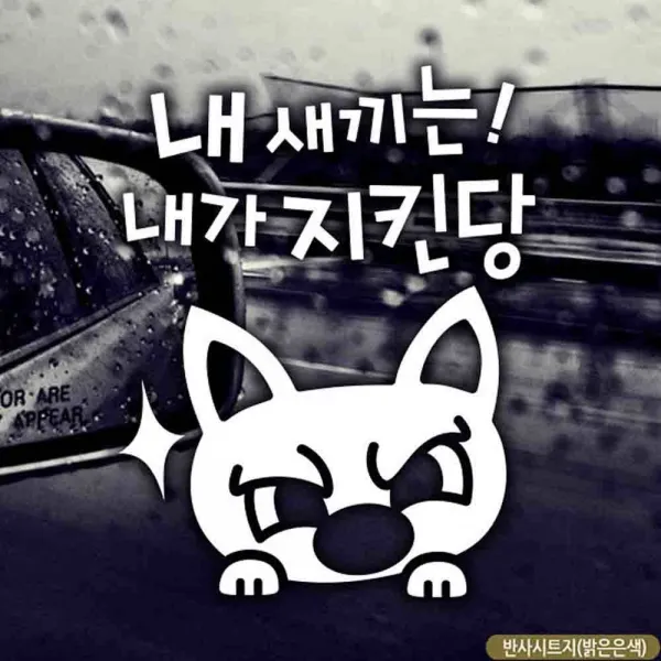 ⊙♭한정판매◎ 뭉크 내가지킨당 아기 차량용 초보운전스티커 JJDECO (†♩Rch) 반사 국문, ♬본 상품 선택하기_WelSup™
