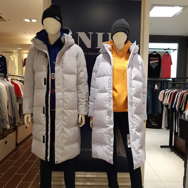 NII (엔아이아이) 남녀공용 전략 롱 오리털 패딩 점퍼 다운패딩점퍼