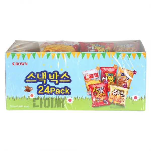 과자세트 1. 농심 맛있는 이야기 2. 오리온 only 생감자 3. 크라운 스낵박스 3종 모음 과자세트/과자선물세트, 1개, 03.크라운 스낵박스