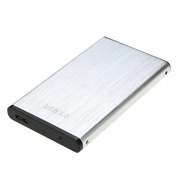 KKmoon 휴대용 하드 디스크 박스 2.5 인치 두께 7-9.5mm SATA HDD / SSD 기계적 쉘은 기모 알루미늄 고속 인 6Gbps USB3.0 이동식 카트리지 2TB 저장 용량, 은