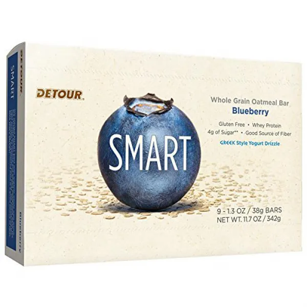 Detour Smart Gluten Free Oatmeal Bar Blueberry 11.7 Ounce 9 Count 우회적 인 글루텐없는 오트밀 바 블루 베리 331.7, 1