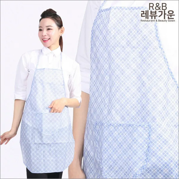 레뷰가운 일회용 부직포 앞치마 손님용 턱받이 식당 업소 CA25, 1개, CA25 부직포앞치마