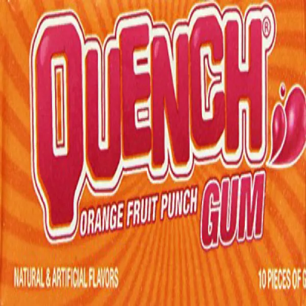 Quench Gum Twelve 10 Piece Packs Orange and Fruit Flavor 오렌지 과일 펀치 껌을 끄다 10 조각 팩 오렌지와 과일 맛, 1