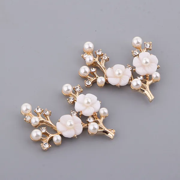 Jc 2 세트 라인 석 진주 Flatback 단추 꾸밈 스크랩북 45x40x6mm