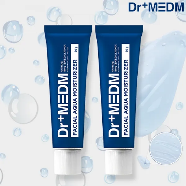 Dr+MEDM 닥터메디엠 화장품전문회사 페이셜 아쿠아 모이스처라이저 50g X 2개 촉촉한 수분 물광 피부 - 제품 보증 실시!