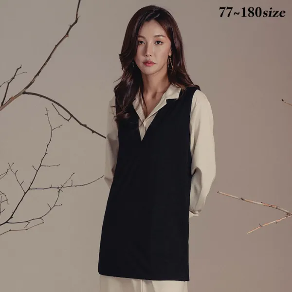 [레이디플러스] 2073-모렐 빅사이즈 베스트 조끼