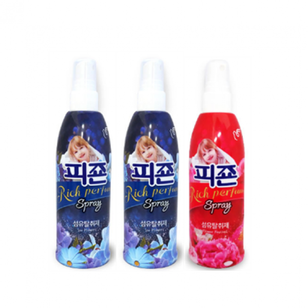 호호몰 (총3개)피죤 섬유탈취스프레이200ml 아이스플라워(블루) 2개+플라워페스트벌(핑크) 1개, 1set