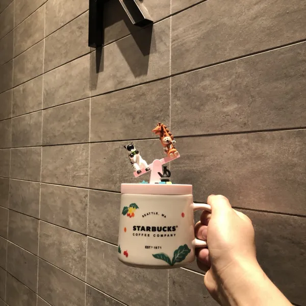 스타벅스 2020 시소 타는 얼룩말과 기린 머그컵 300ml