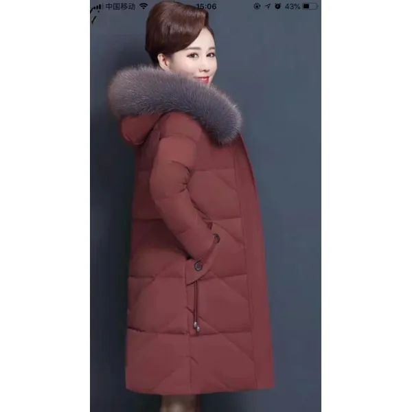여성돕바 중노년 겨울옷 여성면 미들롱타입 다운패딩 중년 패딩 여성 겨울외투 2018뉴타입