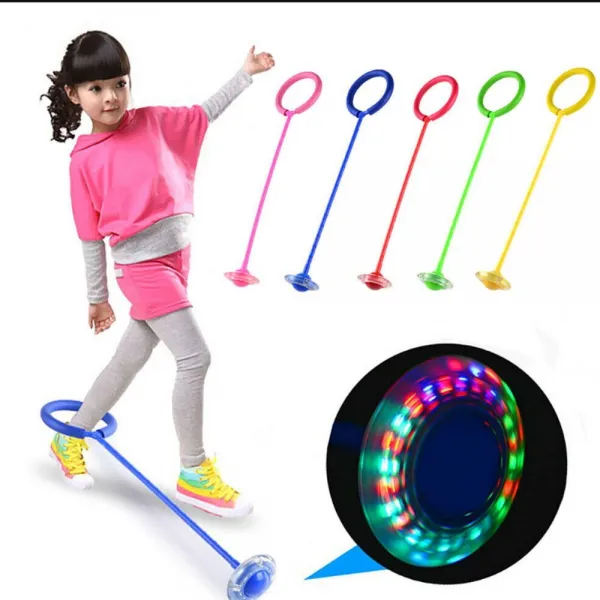 별도표기 LED 발목 어린이 줄넘기 운동 유산소 놀이, 그린