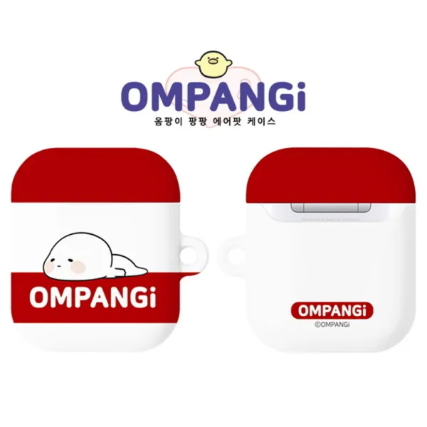  바보사랑 나른화이트 옴팡이 팡팡 에어팟 하드 케이스 B 에어팟 1 2 공용 색상:나른화이트