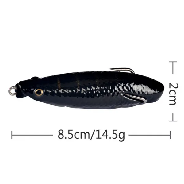 1PCS 미노 낚시 루어 더블 프로펠러 개구리 소프트 미끼 실리콘 85mm/14.5g 인공 크랭크 베이트 워 블러 지그 트롤링 소프트 루어, 닷새