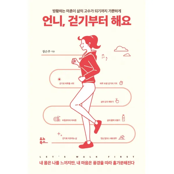 언니, 걷기부터 해요:방황하는 마흔이 삶의 고수가 되기까지 가뿐하게, 유노북스, 장은주