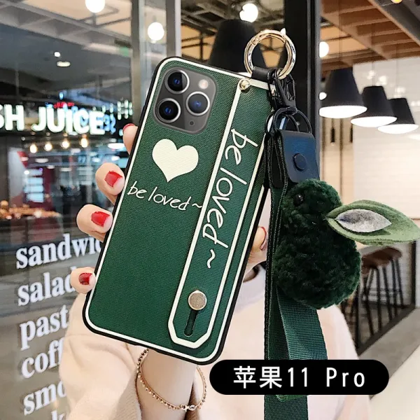 금빛지니 폰케이스폰 11PROMAX 사랑하트 리틀래빗 걸개 밧줄 보호케이스 XS 실리콘