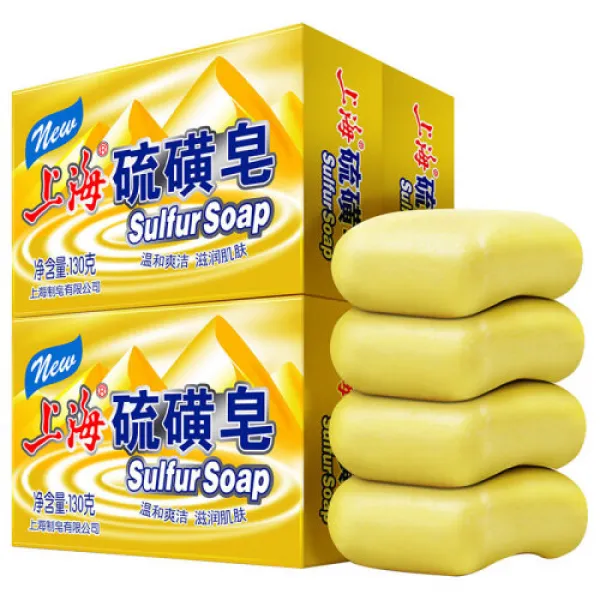 상해 비누 상해 비누 유황 비누 130g ×5개 포장 유황 비누 섬세하다 세수 비누 다다다거품 목욕 비누 맑다 균형 유지 유지 비누 세트(6644), 1개, 0ml