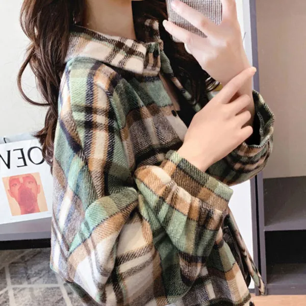  제로의옷장 멜린 체크 셔츠 Bb1007l01