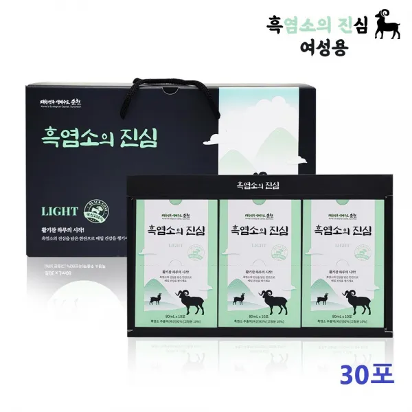 흑심 흑염소즙 흑염소 진액 흑염소엑기스 여성 건강즙 표고버섯 하수오 익모초 구절초 사철쑥 산수유 황기 당귀 칡 무항생제 부모님 선물 국내산 1세트 2400ml