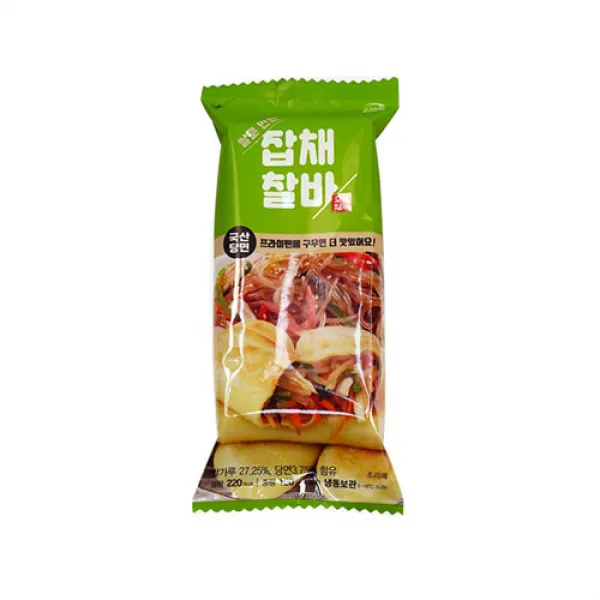 로뎀푸드 구워나온 잡채찰바 120g pc방 불고기 햄버거 학교매점 편의점 치즈 고로케 오감찰바 냉동 간식, 1개
