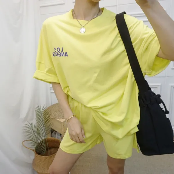 루아즈 빅사이즈 야자수프린팅 하와이안 상하의 투피스 코디세트 3color