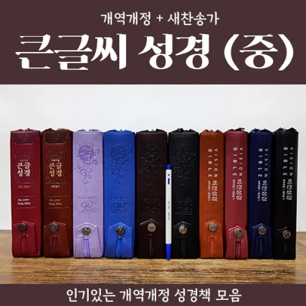 153mart 큰글씨 성경(중) best 3, 3-4 두란노 슬림비전성경 황갈색