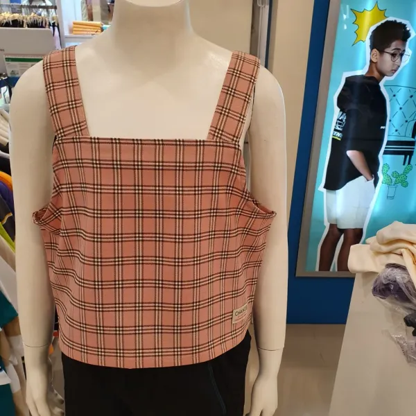 에꼴리에 뉴코아 모란점#핑크 체크 조끼 블라우스#시선강탈 뷔스티에#20B5681, 핑크