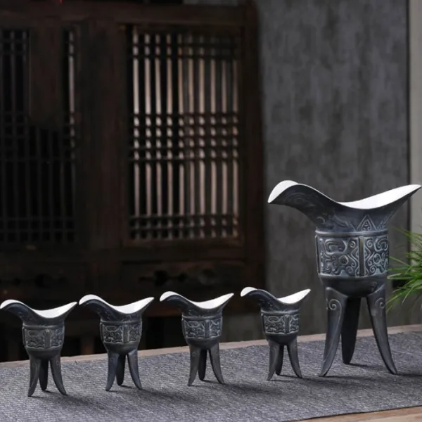 고대 황실 세라믹 바이주잔 고량주잔 세트(imitation bronze), NO2