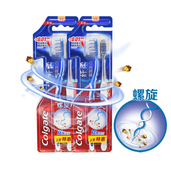 고로결 (Colgate) 가늘고 부드러운 이중효과회백치솔 초가늘고 부드러운 모 ×4 (라선솔모 밝고 백옥 심결) 가늘고 부드러운 이중효과회백팩 4개수