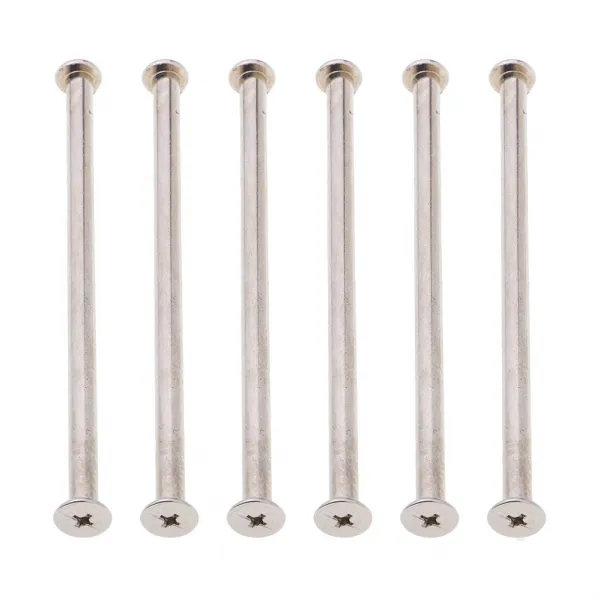 QDY 6pcs 공예 컬러 카드를위한 강철 의무적 인 나사 가죽 기술 나사 10cm, As Described