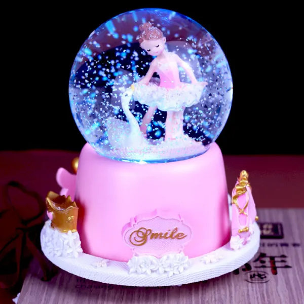 생일선물유니콘 스핀 몽환 연인워터볼 오르골 어린이장난감 여자아이 수반 커플 2656033708, 블루 즐겁다 캐슬 큰사이즈 외전 자동