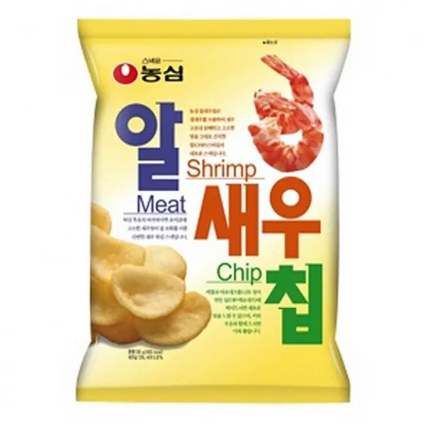 디자인그룹 티에스 농심 알새우칩 중 130g 16개 새우 스낵, 1