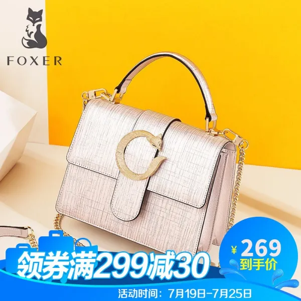 금여우 (FOXER) 핸드백 여자 2019 한판 체인 미니백 패션 백 숄더 미니 진피백 골드 JD9041160POP73F1O