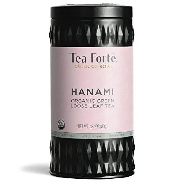 차 포트 유기농 녹차 HANAMI 2.82 온스 루스 리프 티 용기 Tea F/8186999