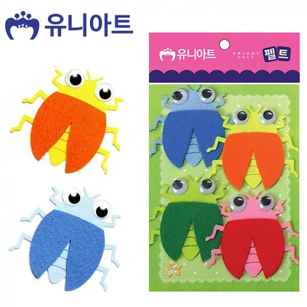 큐브리빙샵 유니아트 펠트 3500 매미 4pcs 85x80mm P0000CNE 펠트지