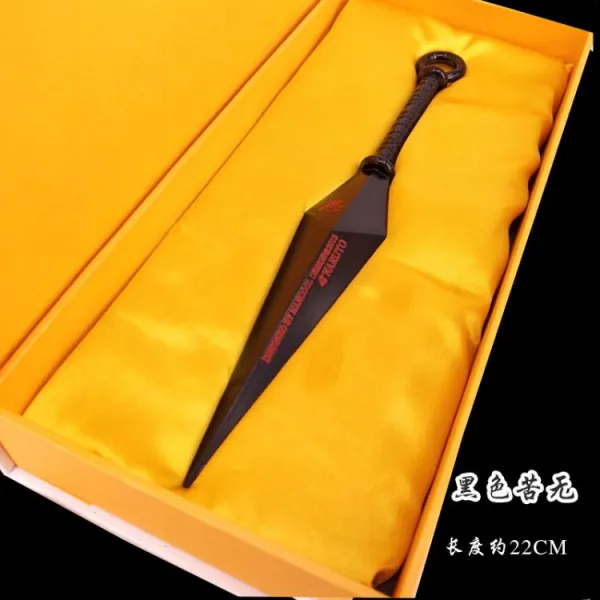 해외 나루토의 코스프레 무기 코스프레모형이 울리는 나루토 닌자무기고무비레이신 아스마 손칼-28847, 14.22CM 케이스 블랙 프리사이