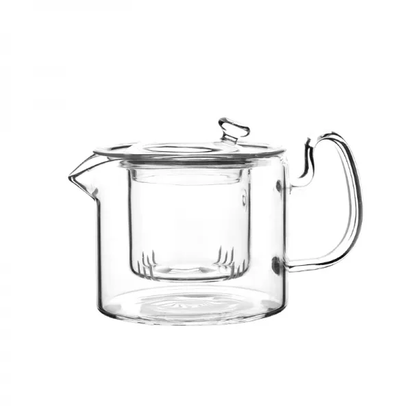Jiaglobal 취향 그릇 가정용 투명 다기 두꺼운 여과 추가가능 덥다 찻 끓이기 투명 찻주전자 투명 찻주전자 귓등