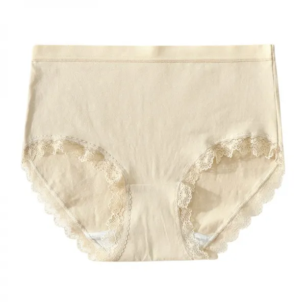 여성 순면 코튼 항균 밑구멍 미디웨스트 심플 레이스 경량 소프트 삼각팬티 힙랩