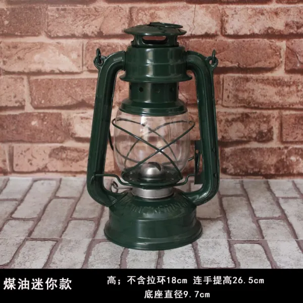 화목쇼핑몰 등유랜턴 민속 레트로 물품 늙다리 수장 잡목 민국 구식의 클오일 램프 골동품 진열 장식품, 클오일 타입 그린 미니 많다 등불을